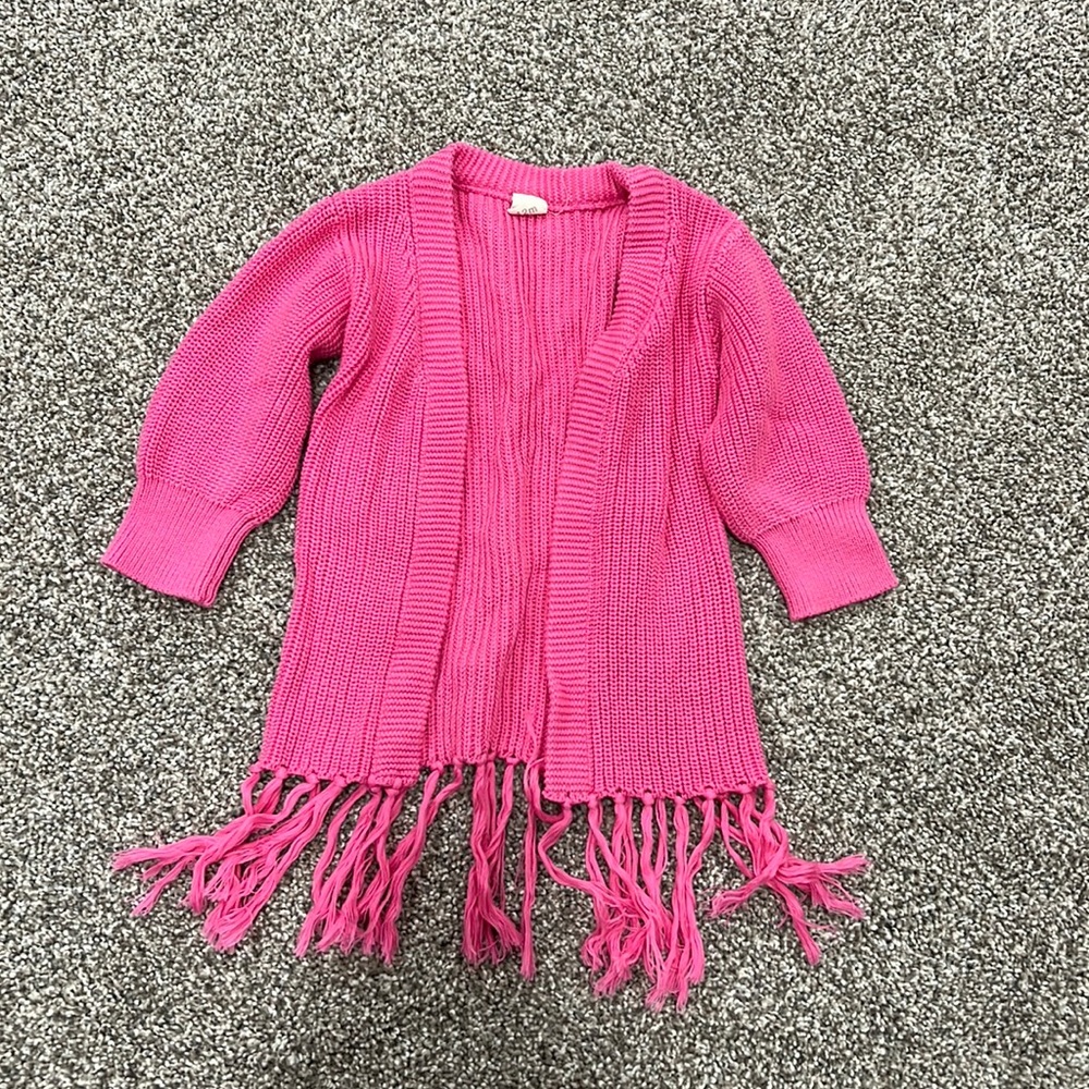Beauts & Beaus hot pink cardigan 12 months